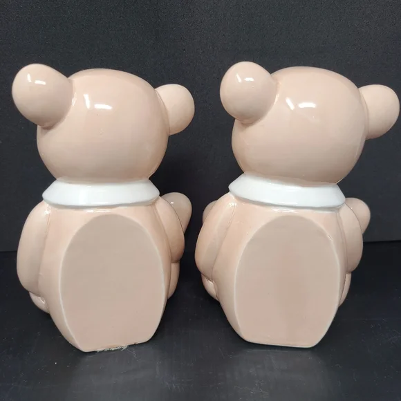 Vintage Boookends Ceramic Hand Painted Teddy Bear Bookends Book Stopper - Picture 5 of 9